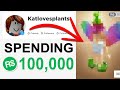 Spending 100,000 Robux MY FIRST TIME EVER Playing Roblox ..