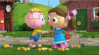 Oznoz Super Why! Three little Pigs Jigsaw Puzzle Game For Kids Rompecabezas screenshot 5