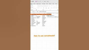 Concatenate Excel | Excel Tips | Excel Tutorial | Thelearnyn #shorts