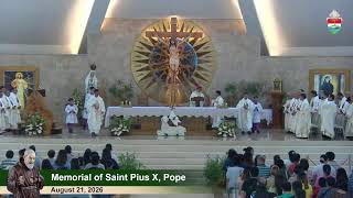 LIVE | August 21, 2026 | 10 a.m. - Memorial of Saint Pius X, Pope