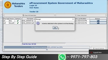 A Device Attached To The System is Not Functioning – Solution for eProcure | mToken| NIC Portals