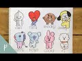 How To Draw BT21 Characters TUTORIAL