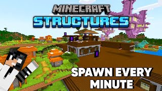 MINECRAFT BUT STRUCTURES SPAWN EVERY MINUTE || MCPE @naxicogamer #minecraft #mcpehindi