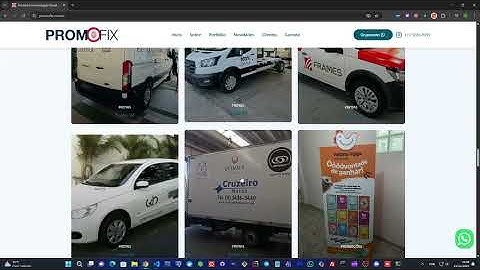 Site feito para uma empresa de Comunicação visual