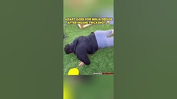 Faze Adapt goes for crazy ninja defuse after insane trick shot😭😭