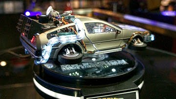 Magnetic Floating DeLorean Time Machine