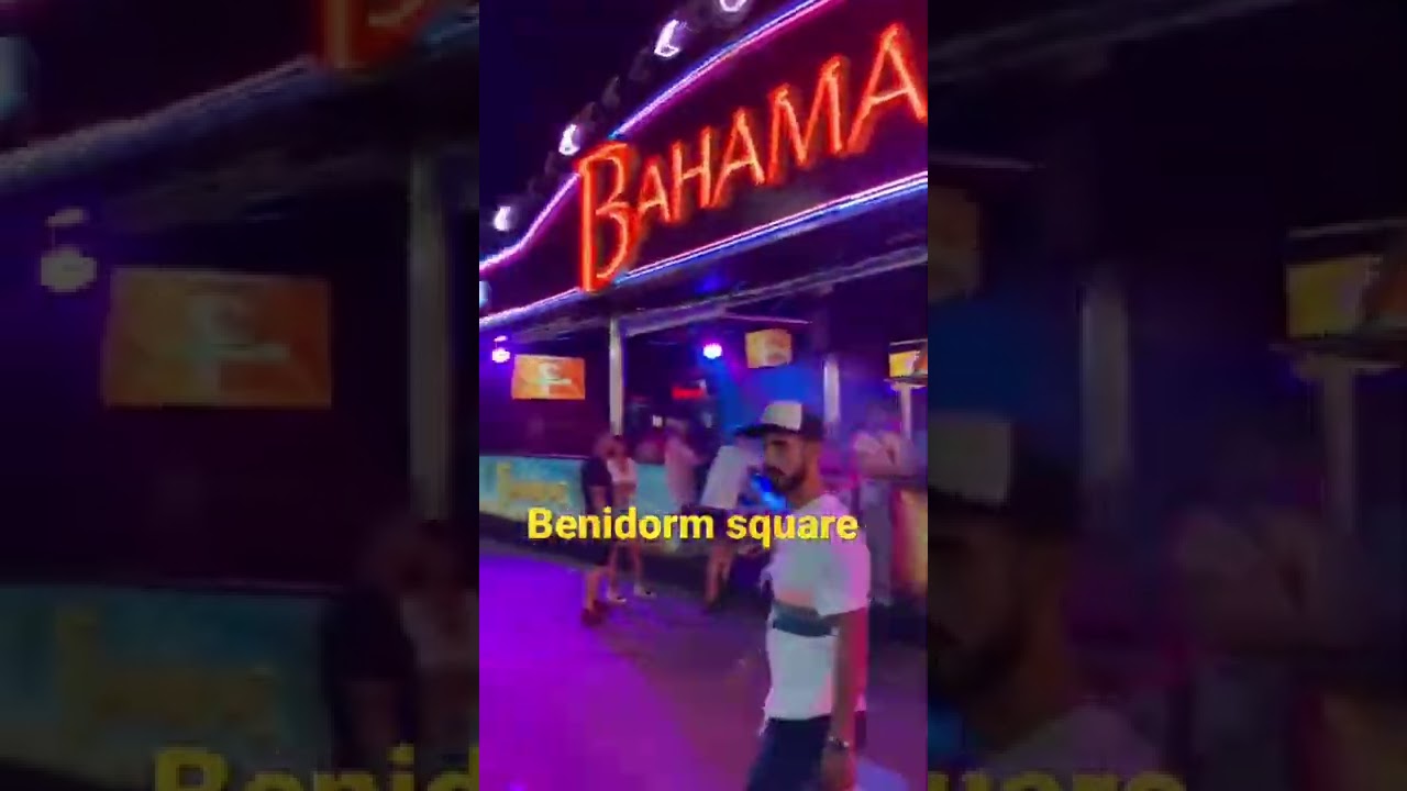 Benidorm square nightclub strip 