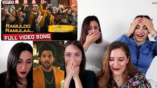 American Girls Reacts On Ramuloo Ramulaa Song | Allu Arjun Dance Reaction | Pooja Hedge