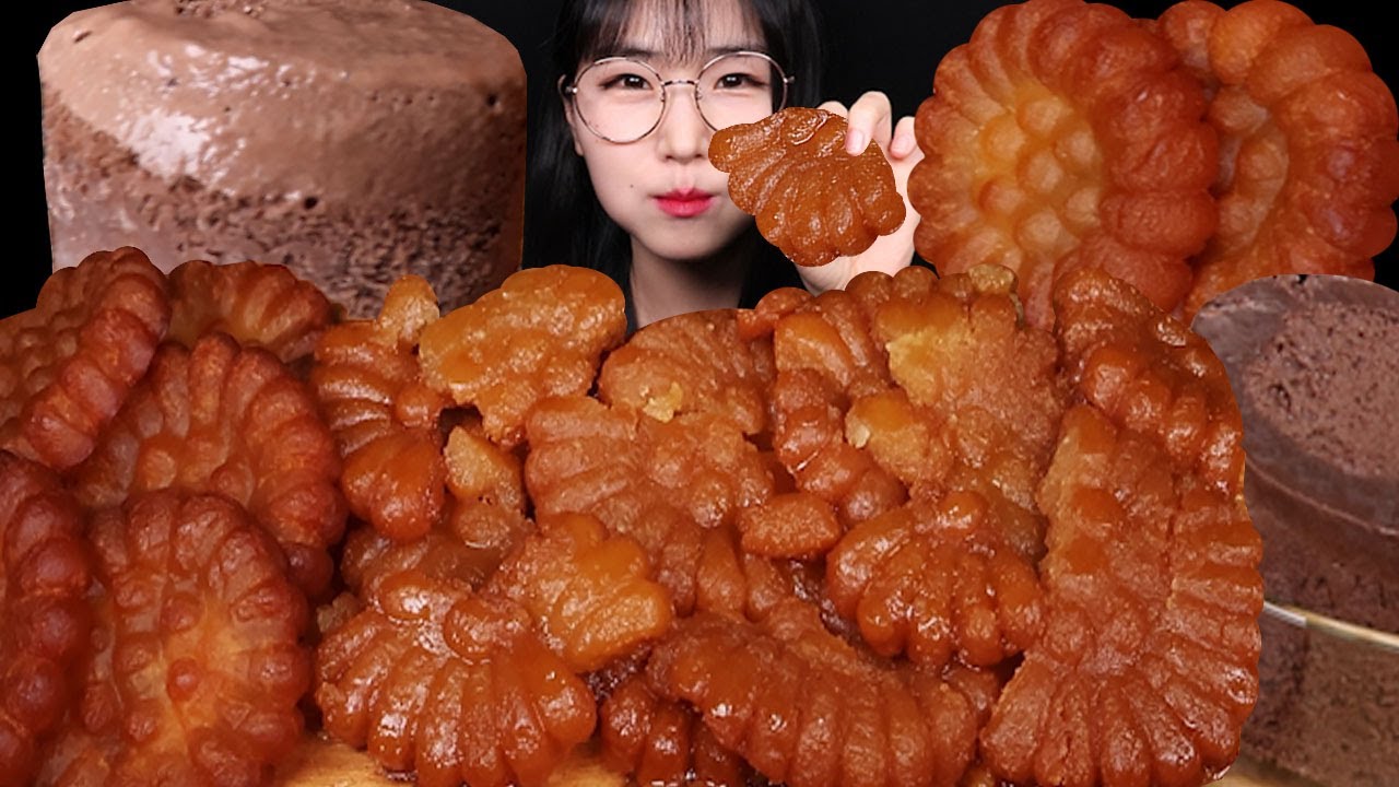 ASMR MUKBANG | 오랜만에 장인약과랑 아이스크림 먹방🍯Yakgwa Ice Cream MUKBANG ASMR | Korean dessert, Yakgwa