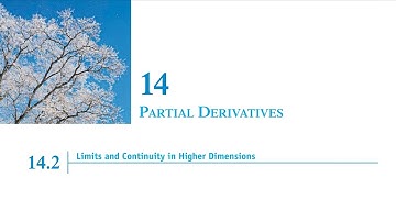 Multivariable Calculus| sec: 14.2 [Limits and Continuity in Higher Dimensions]