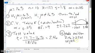 Section 8-3: t Test for Mean (part 1)