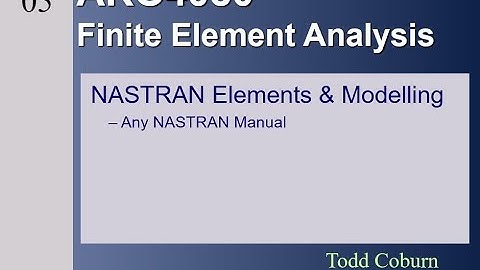 Finite Element Analysis: L-05b NASTRAN CBAR Load Orientation