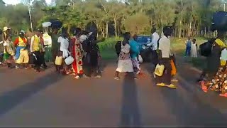 Nebbi Catholic Diocese Foot Pilgrims in Bweyale - Journey to Namugongo