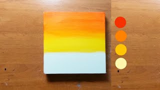 Beautiful Sunset Painting/ Acrylic Painting for Beginners