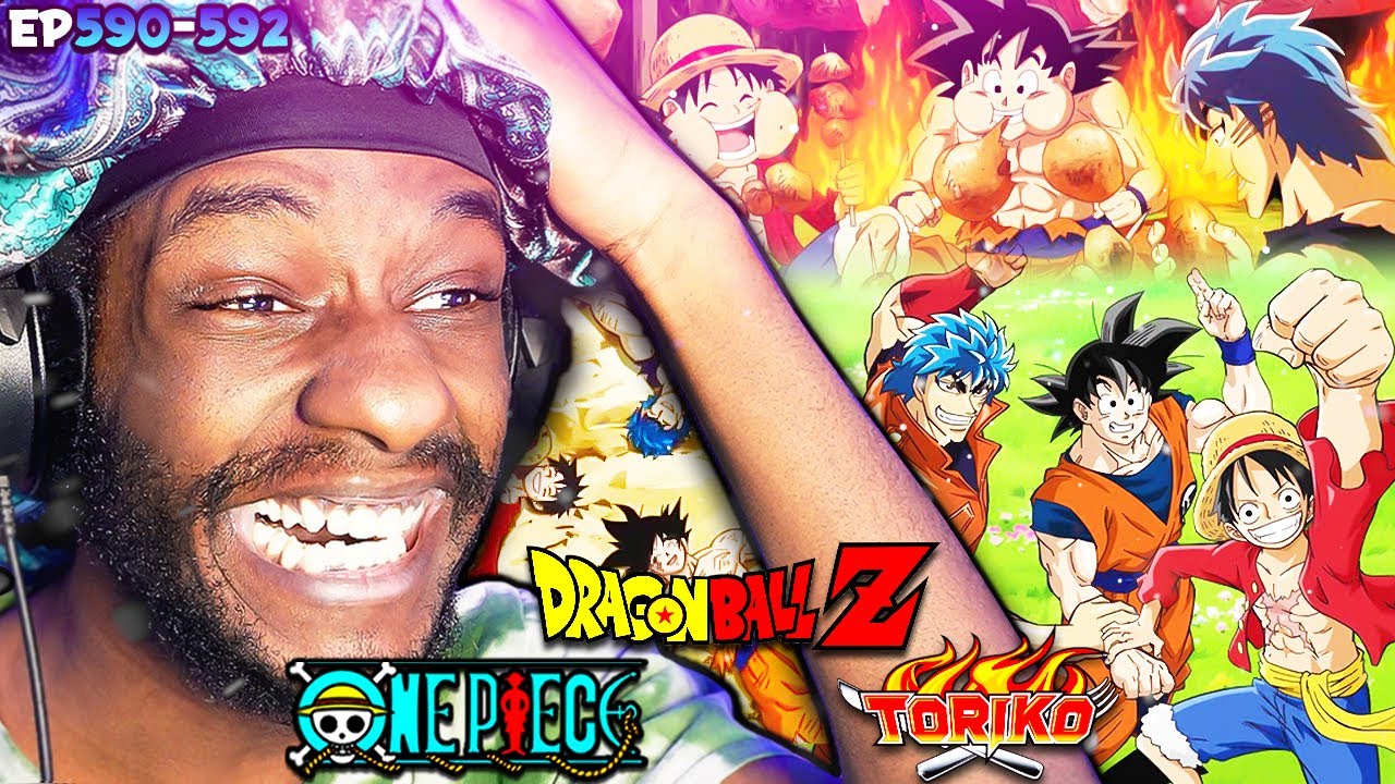 THE BIGGEST ANIME CROSSOVER OF ALL TIME! ONE PIECE, DRAGON BALL & TORIKO! | FIRST REACTION (590-592)