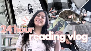 24 hour reading vlog | reading a sequel (600 pages read!)
