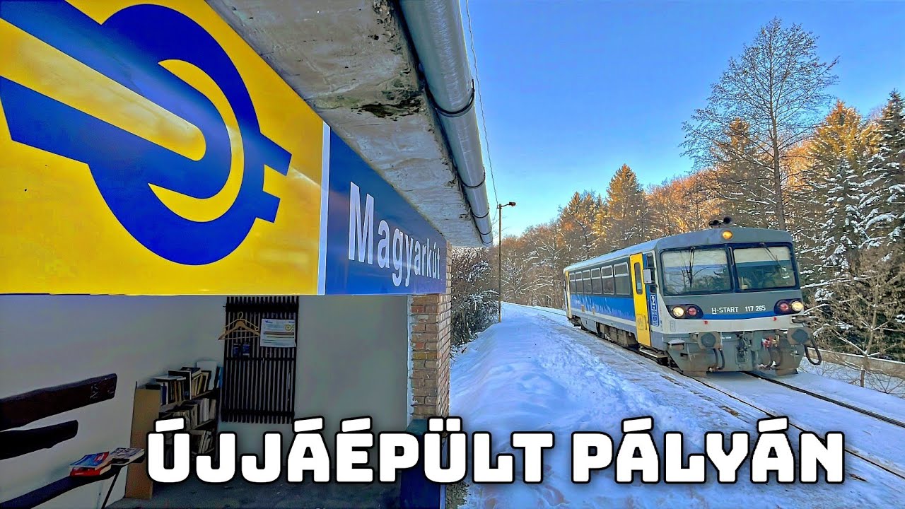 TI KÉRTÉTEK, elmentünk hát MAGYARKÚTRA * 🚆❄️ * Felújított pályán, hófödte tájon 