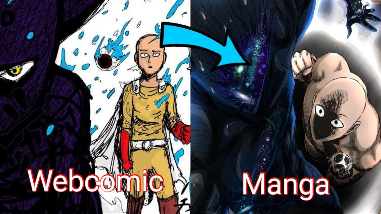 How does Saitama vs Garou in the manga , compare to the webcomic | one  punch man. - YouTube