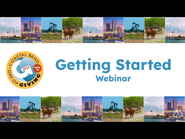 Thumbnail for Coastal Bend Day of Giving 2026 Getting Started Webinar