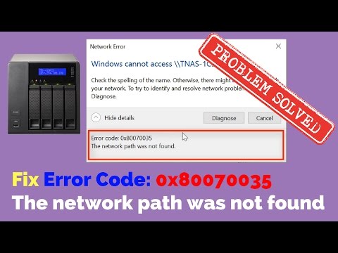 오류 코드 수정 : 0x80070035 네트워크 경로를 찾을 수 없습니다.