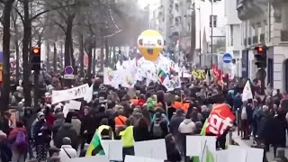 MILLIONS of French Workers Protest Against Pension Reform