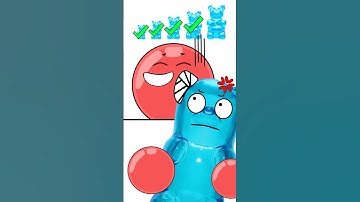 Small, Big, Giant Blue Gummy Bear!? 🤤 - Red Ball 4 Animation (w/ @LukeDidThat) #asmr #eatingshow