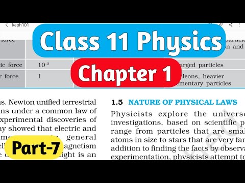 nature of physical laws, class 11 physics,chapter 1,ncert line by line explanation, hindi
