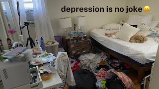 clean my depression room with me (for ppl with depression\/ADHD\/who are having a hard time)