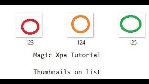 Magic xpa tutorial thumbnails list