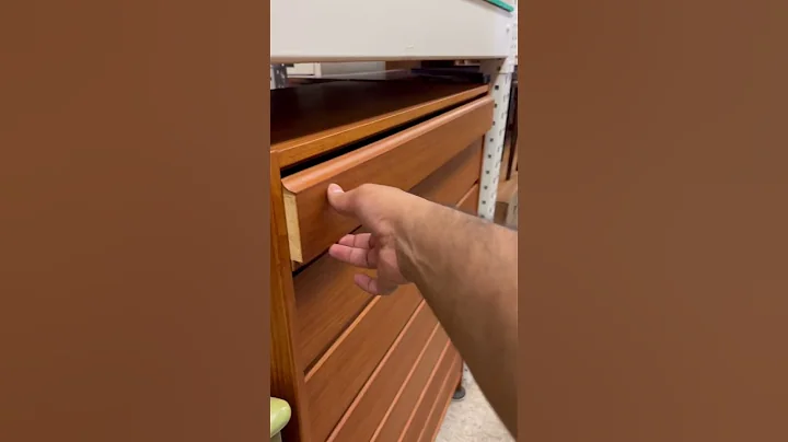 Smooth Drawers No hardware all wood 50+ years old #danish design #seattle vintage antique furniture