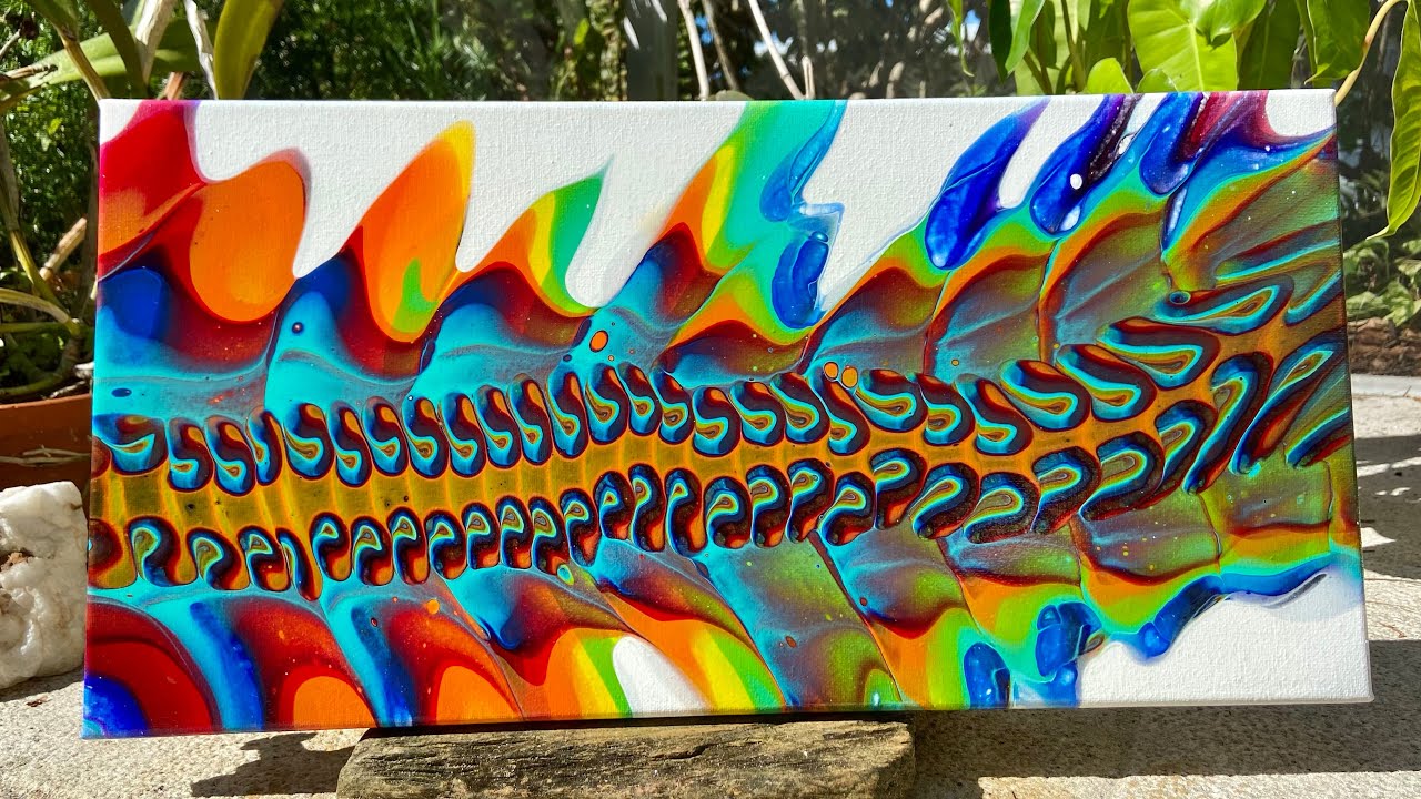 Fluid Art! Acrylic Pour Painting With Amazing Colorful Results! - YouTube