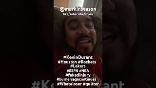Kevin Durant faked injury!! Was butthurt his teammates found out about burner account!! #nba