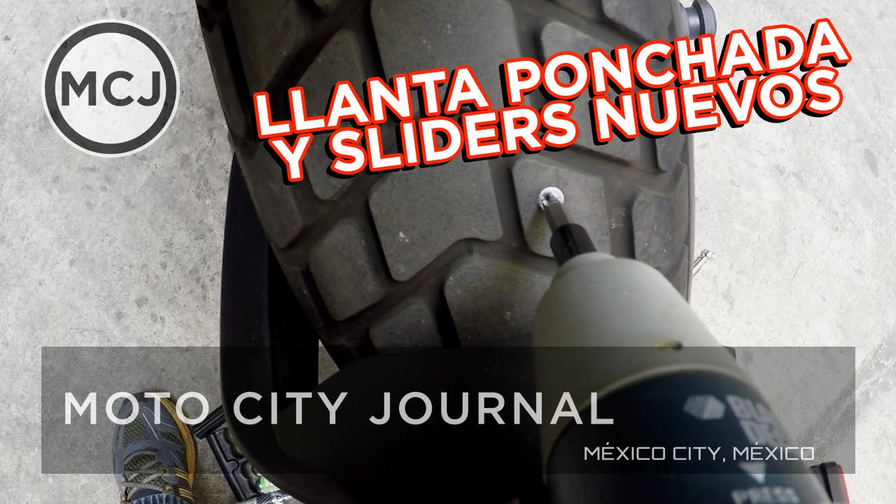 42 Arreglando llanta ponchada y sliders nuevos   Flat tire fix and new Ducati Scrambler sliders - YouTube