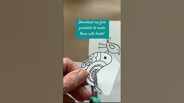 Tutorial & pdf in full video!#birds #birdart #freebies #papercraft #paperart #paper #collage #shorts