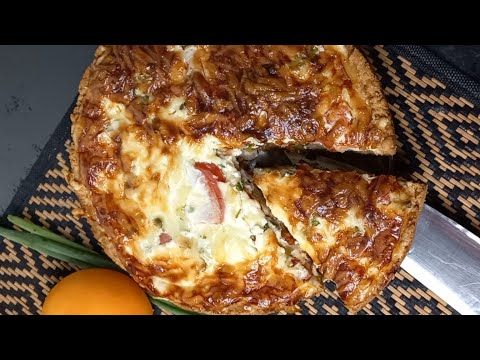 Киш с курицей и помидором
