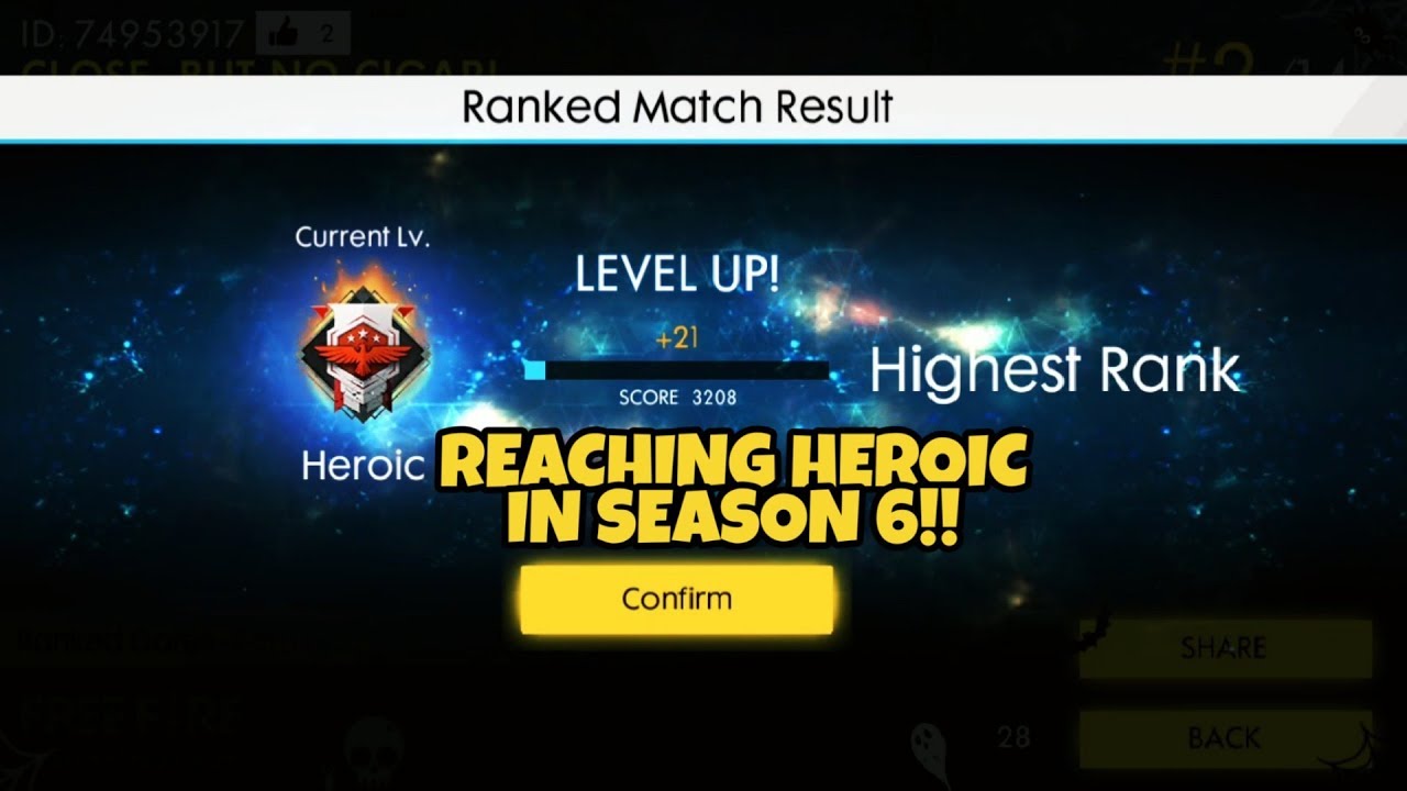 Reaching Heroic Season 6 Ranked Garena Free Fire