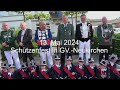 Schtzenfest gvneukichen 2024 die parade  der hubertusschtzen des reitercorps und der artillerie