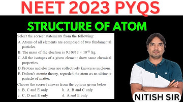Select the correct statements from the following:A.Atoms of all elements are composed of two