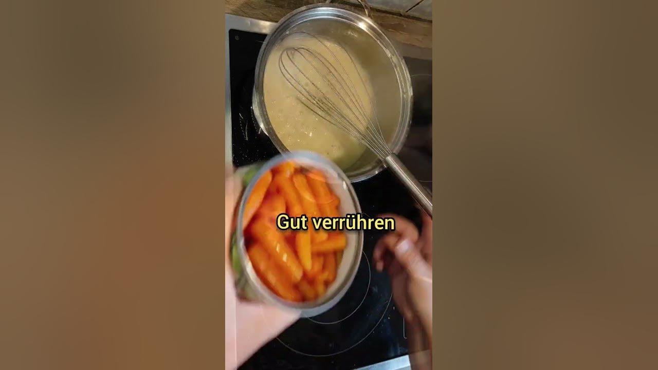 Erbsen und Möhren aus der Dose verfeinern und direkt mit Soße zubereiten shorts YouTube