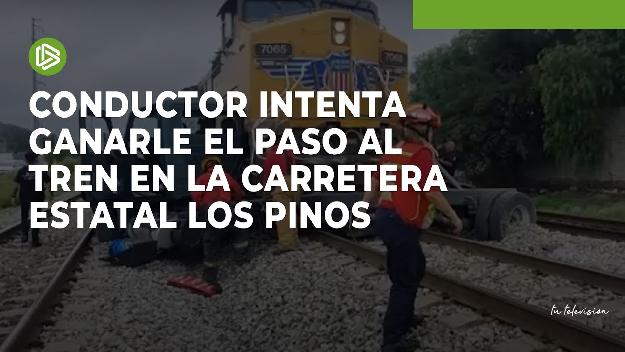Conductor intenta ganarle el paso al tren en la carretera estatal Los ...