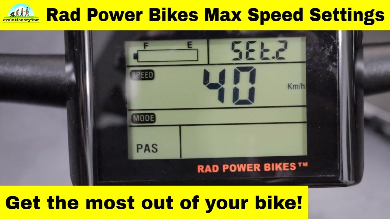 Rad Power Bike Speed - Adjust this to get the maximum speed out of