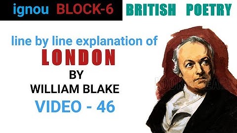 LONDON by William Blake | LINE BY LINE EXPLANATION |
