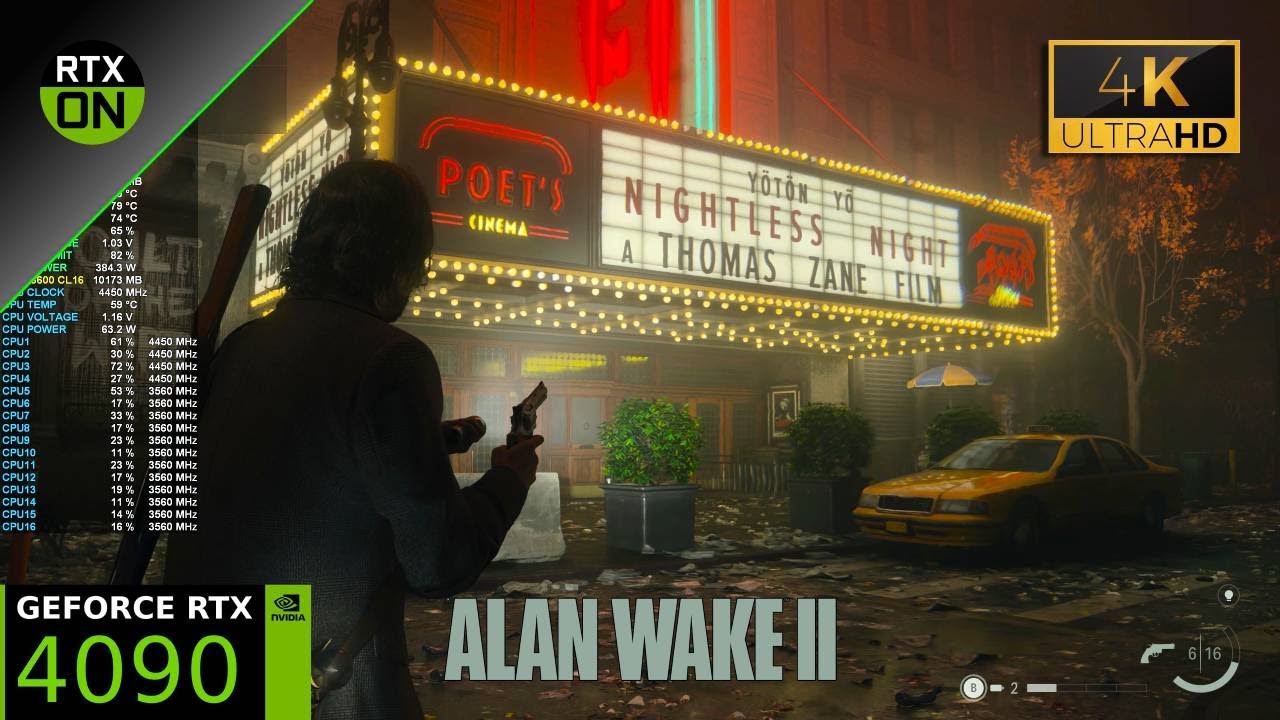 Alan Wake 2 | 4K DLSS 3.5 Path Tracing ON | RTX 4090 | 5800X3D - YouTube