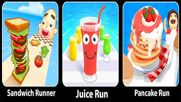 Sandwich Runner VS Juice Run VS Pancake Run - All Levels Gameplay Android iOS Ep 2
