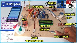 IoT 기반 LM35 | 심박수 | 습도 | 심전도 | ESP8266 및 Arduino를 사용한 Thingspeak의 가을 모니터링 screenshot 2
