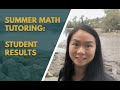 Summer math tutoring student results