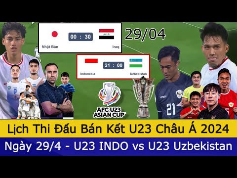 Lch Thi u Bn Kt U23 INDO   U23 Uzbekistan U23 Chu  Ngy  294  D on T S