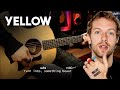 Yellow COLDPLAY Guitar Cover ORIGINAL CHORDS | ACORDES RITMO Christianvib