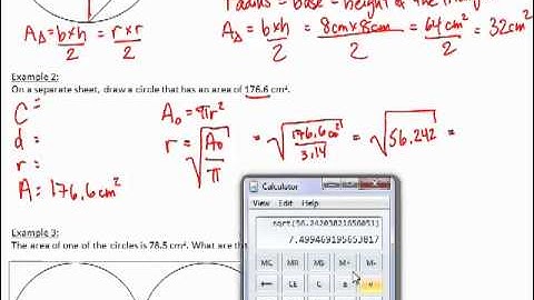 Grade 8 - 5.6 - Solving Circles - Working Backwards