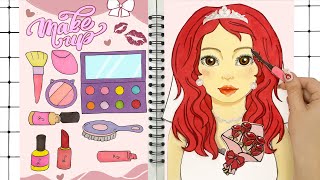[✨paper diy✨] Makeup & Skincare:PAPER COSMETICS #7 💄🎁 Bridal Make Up Toturial | ASMR Paper Craft